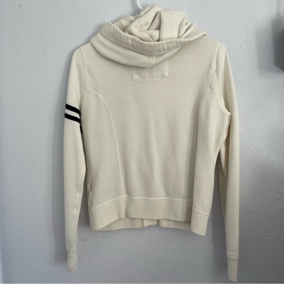 Abercrombie and fitch L cream hoodie varsity style - Picture 2 of 5